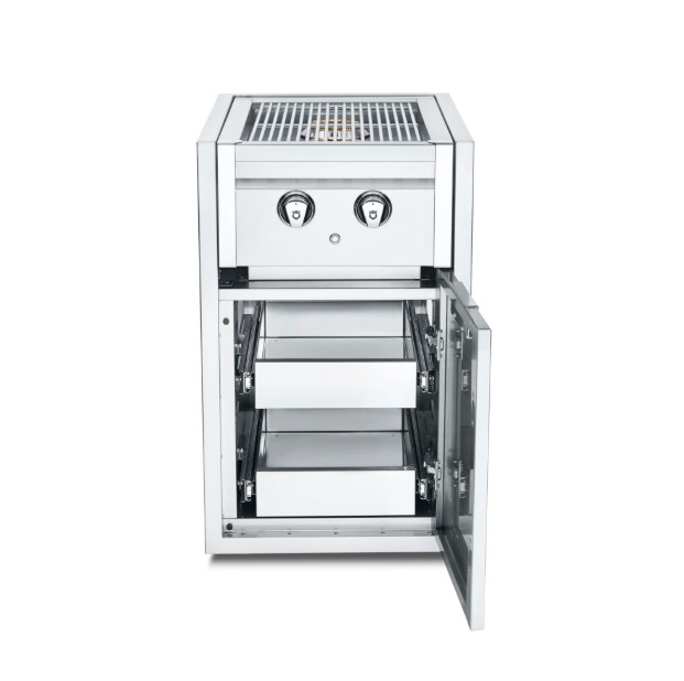 Crown Verity 22 Inch Infinite Series Built-In Dual Side Burner Cabinet - Bulk Tank Propane