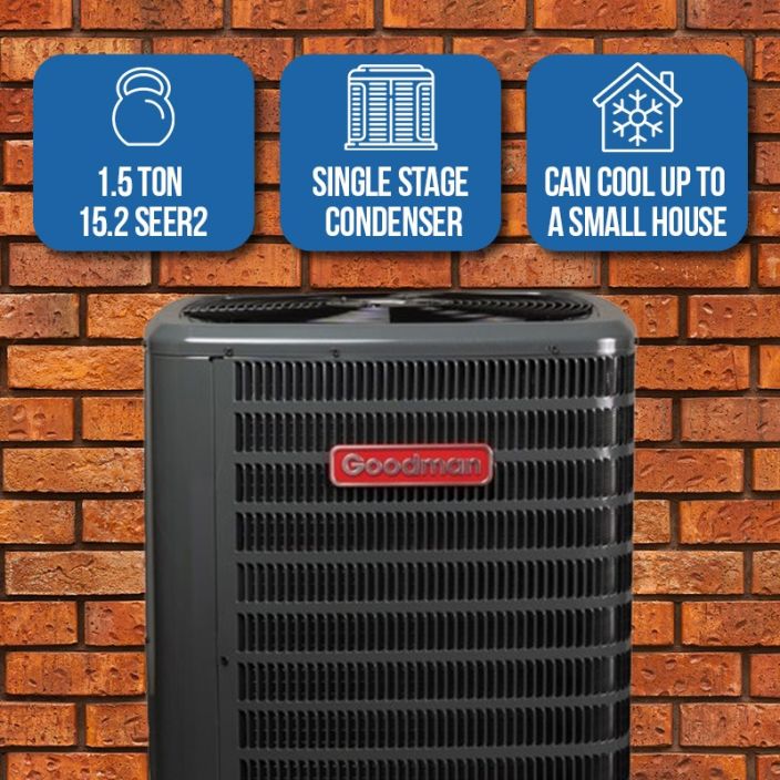 Goodman 1.5 Ton 15.2 Seer2 R32 Single-Stage Split Air Conditioner