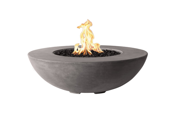 Pyromania Fire Features 54 Inch Vessel Glass Fiber Reinforced Concrete Gas Fire Bowl