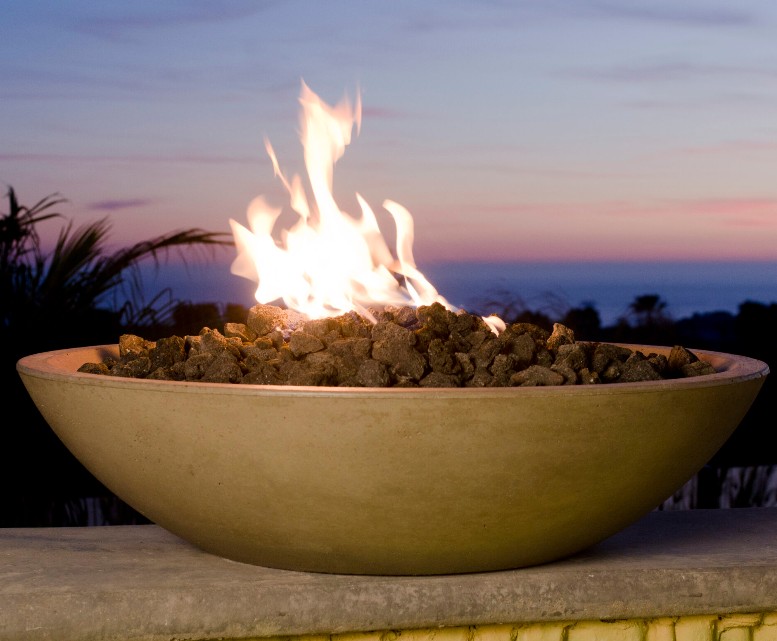 American Fyre Designs 32 Inch Marseille Gas Fire Bowl - Manual Ignition