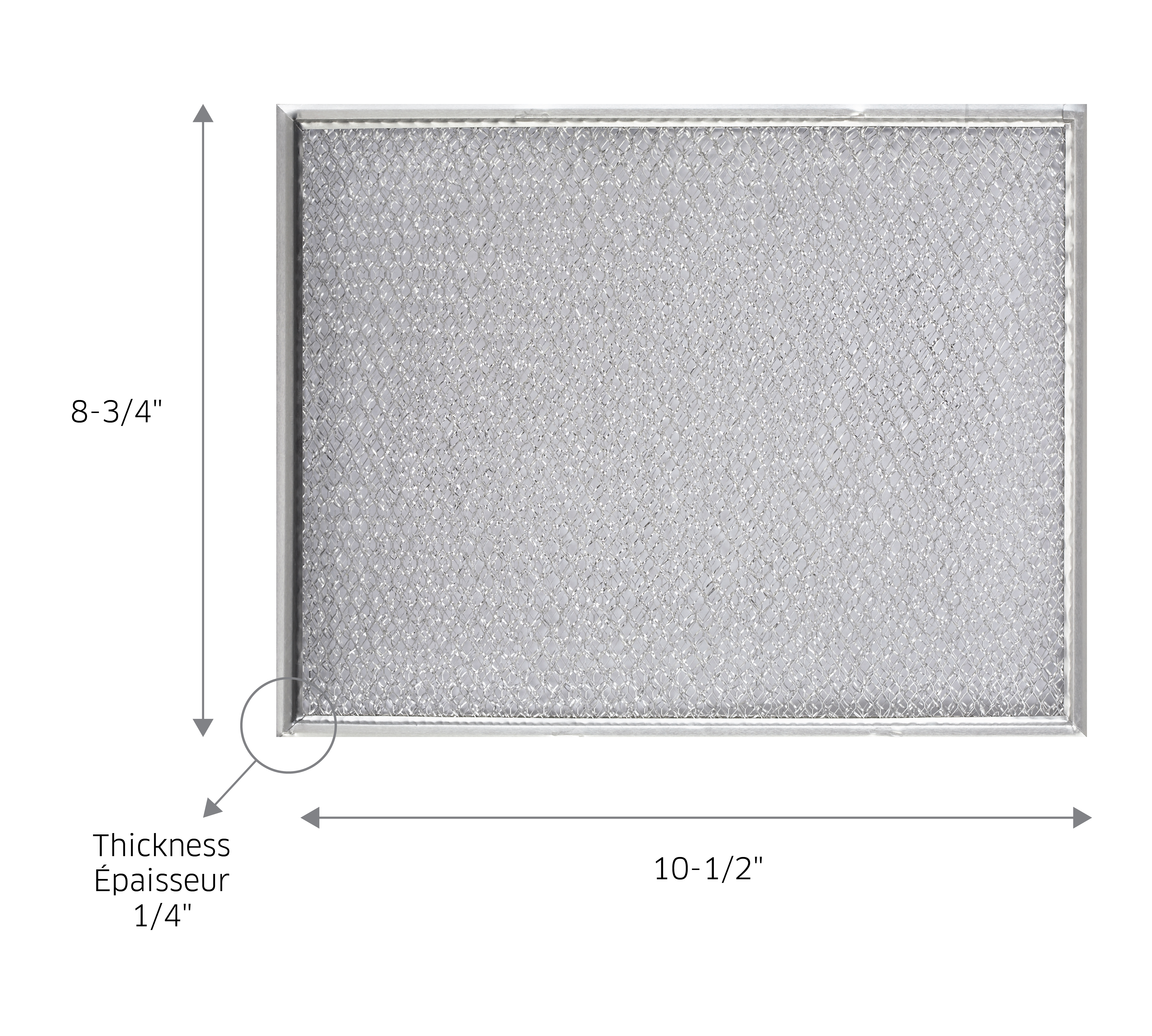 Broan Replacement Aluminum Grease Filter for Range Hoods and Ventilation Fans