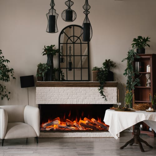Amantii 63 Inch LumaForest Bay Front Electric Fireplace