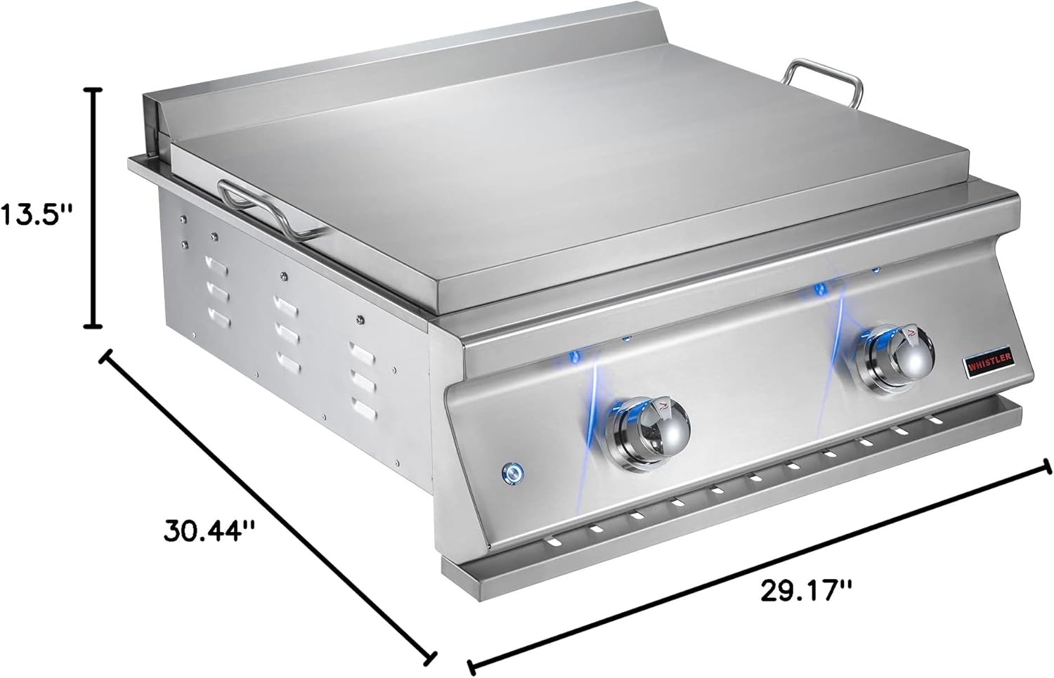 Whistler Grills Stainless Steel Built-In Gas Griddle