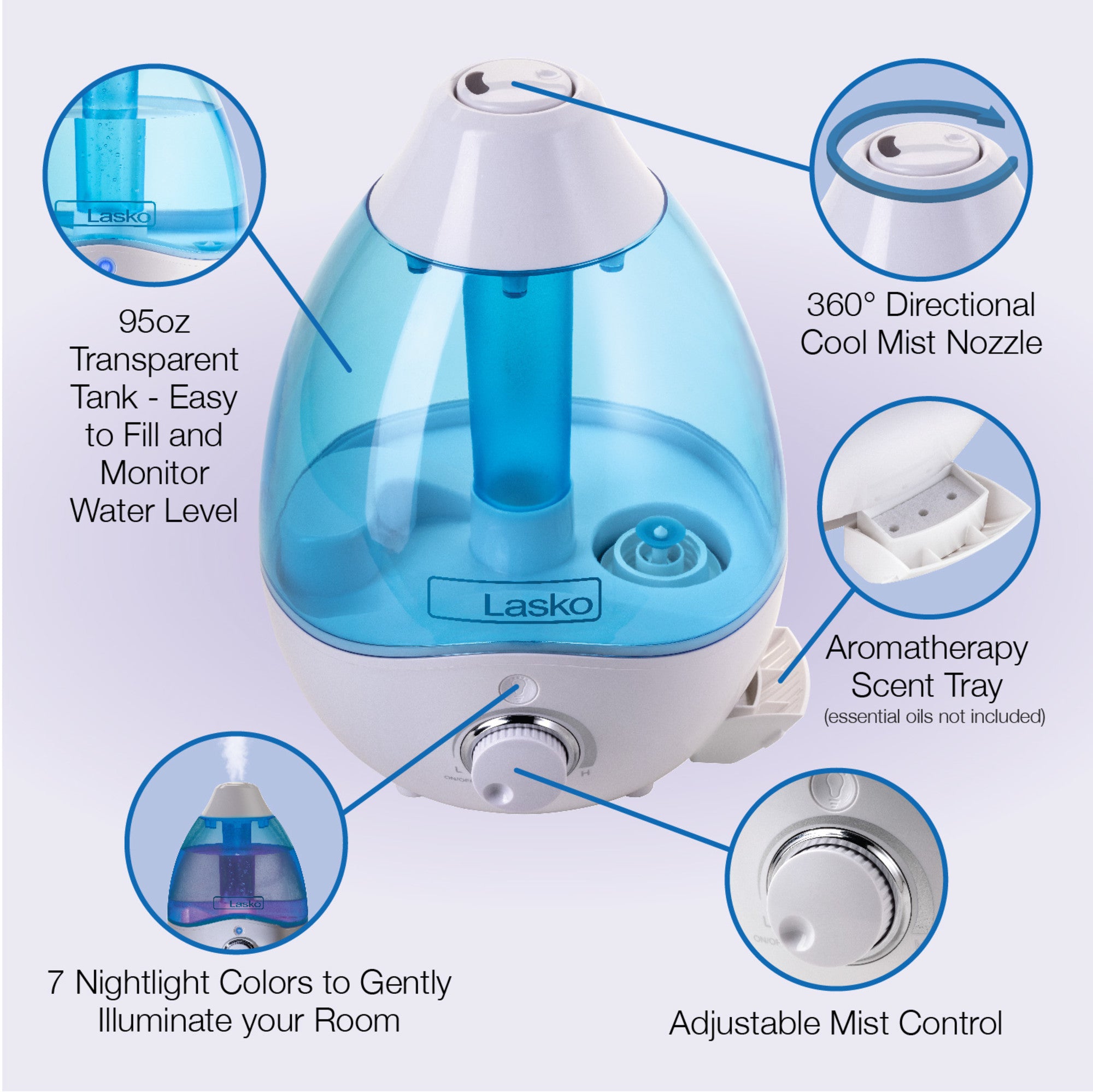 Lasko Ultrasonic Cool Mist Humidifier