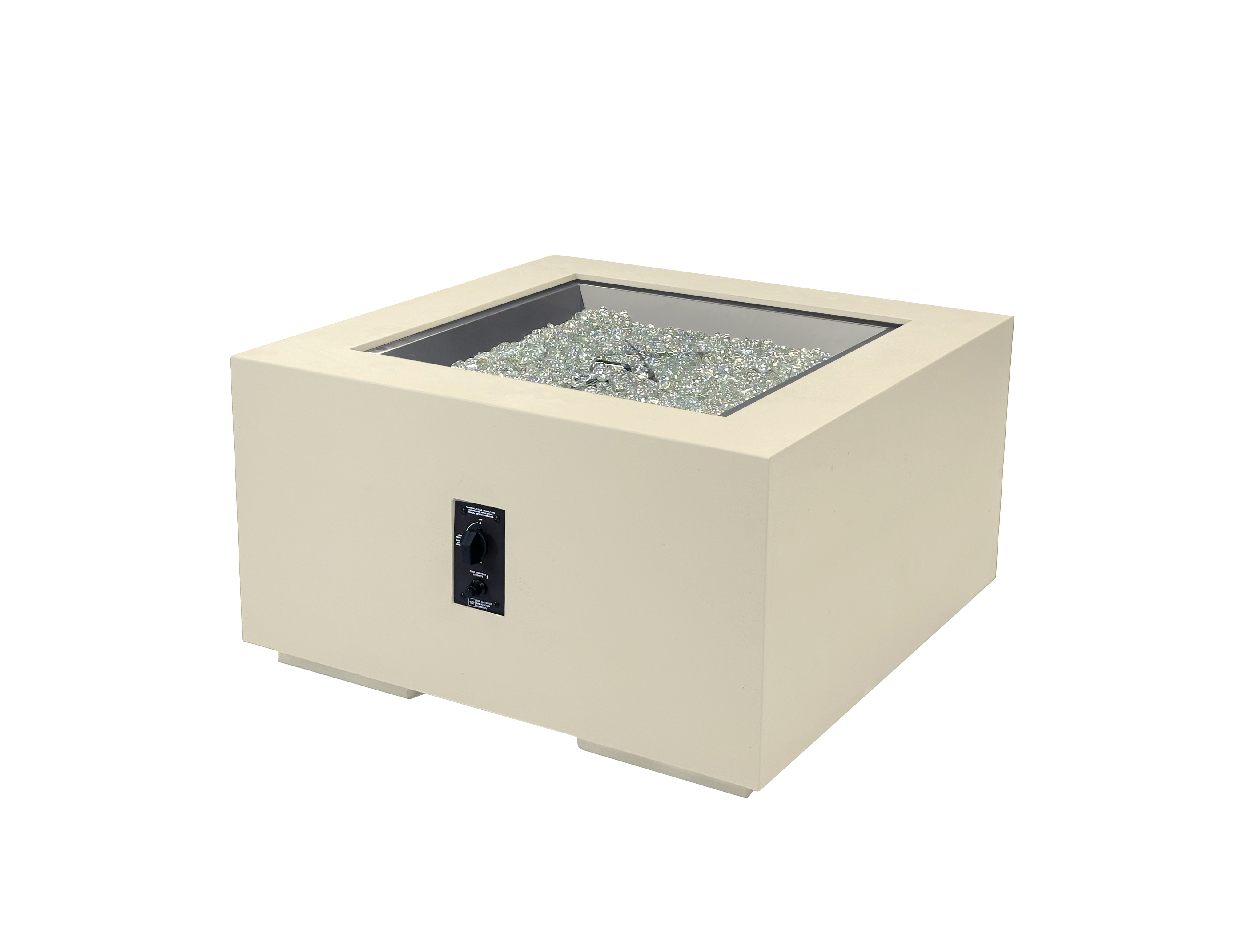 Outdoor Greatroom Company 36 Inch Square Cove Concrete Gas Fire Pit Table