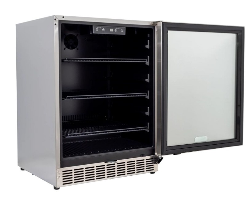 Bull Outdoors 24 Inch Glass Door Outdoor Kitchen Refrigerator