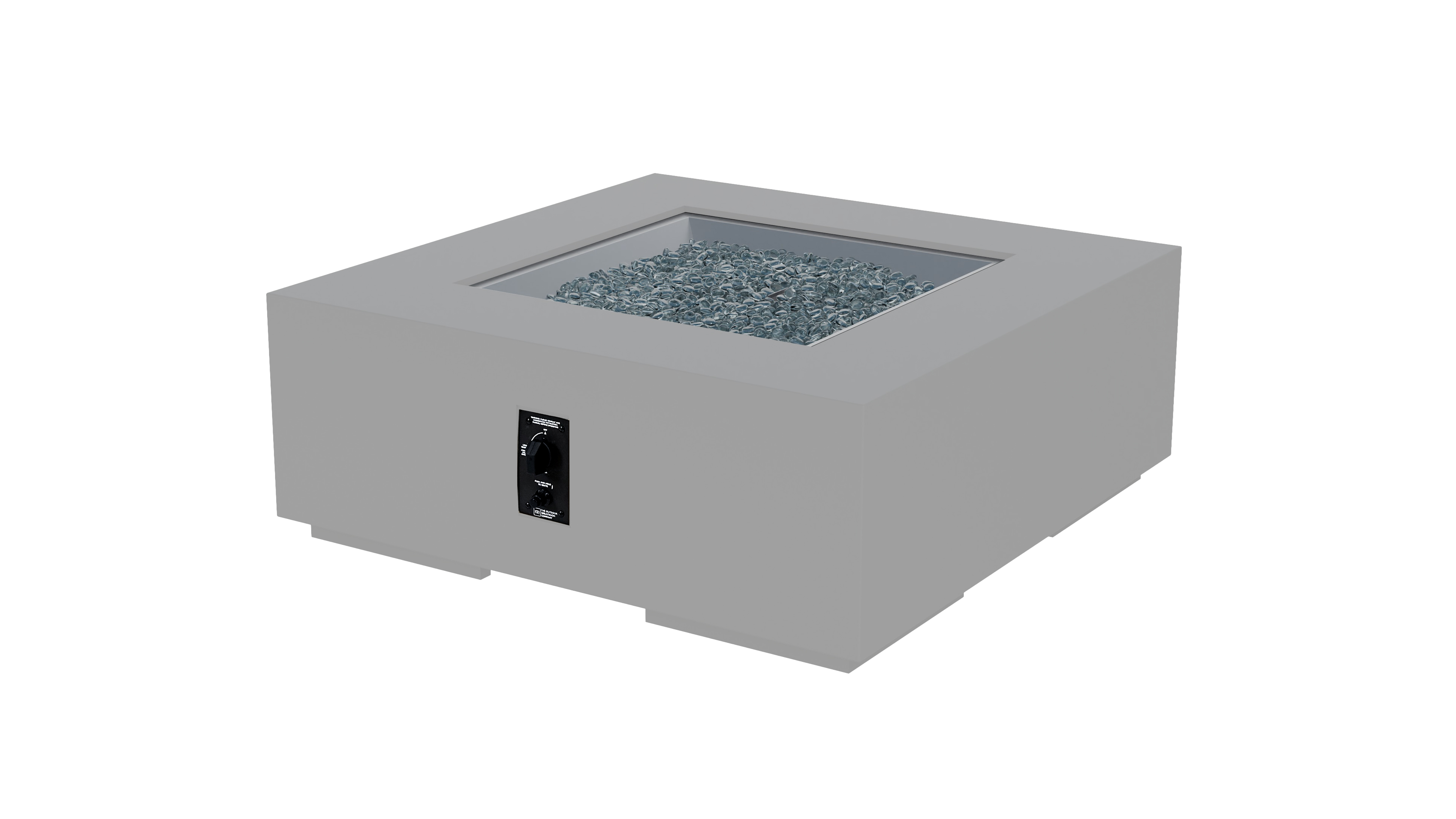 Outdoor Greatroom Company 42 Inch Square Cove Concrete Gas Fire Pit Table