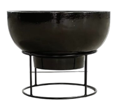 HR Kamado 21 Inch Glazed Stoneware Multi-Fuel Fire Bowl