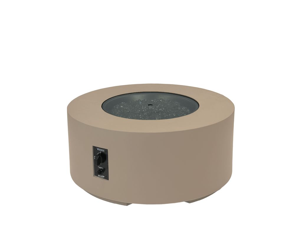 Outdoor Greatroom Company 36 Inch Round Cove Concrete Gas Fire Pit Table