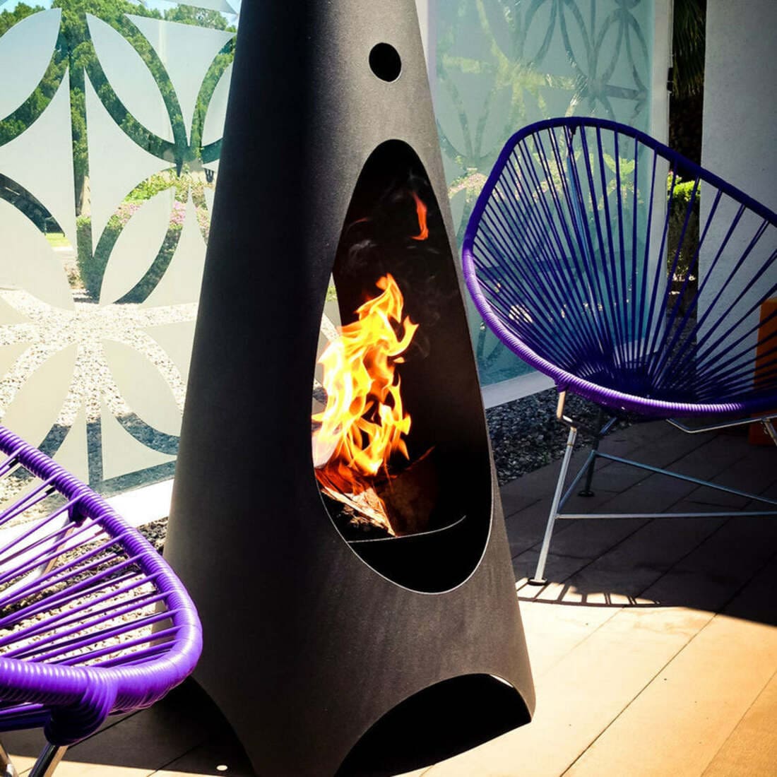Modfire 4 Foot Standard Outdoor Wood Burning Chimenea