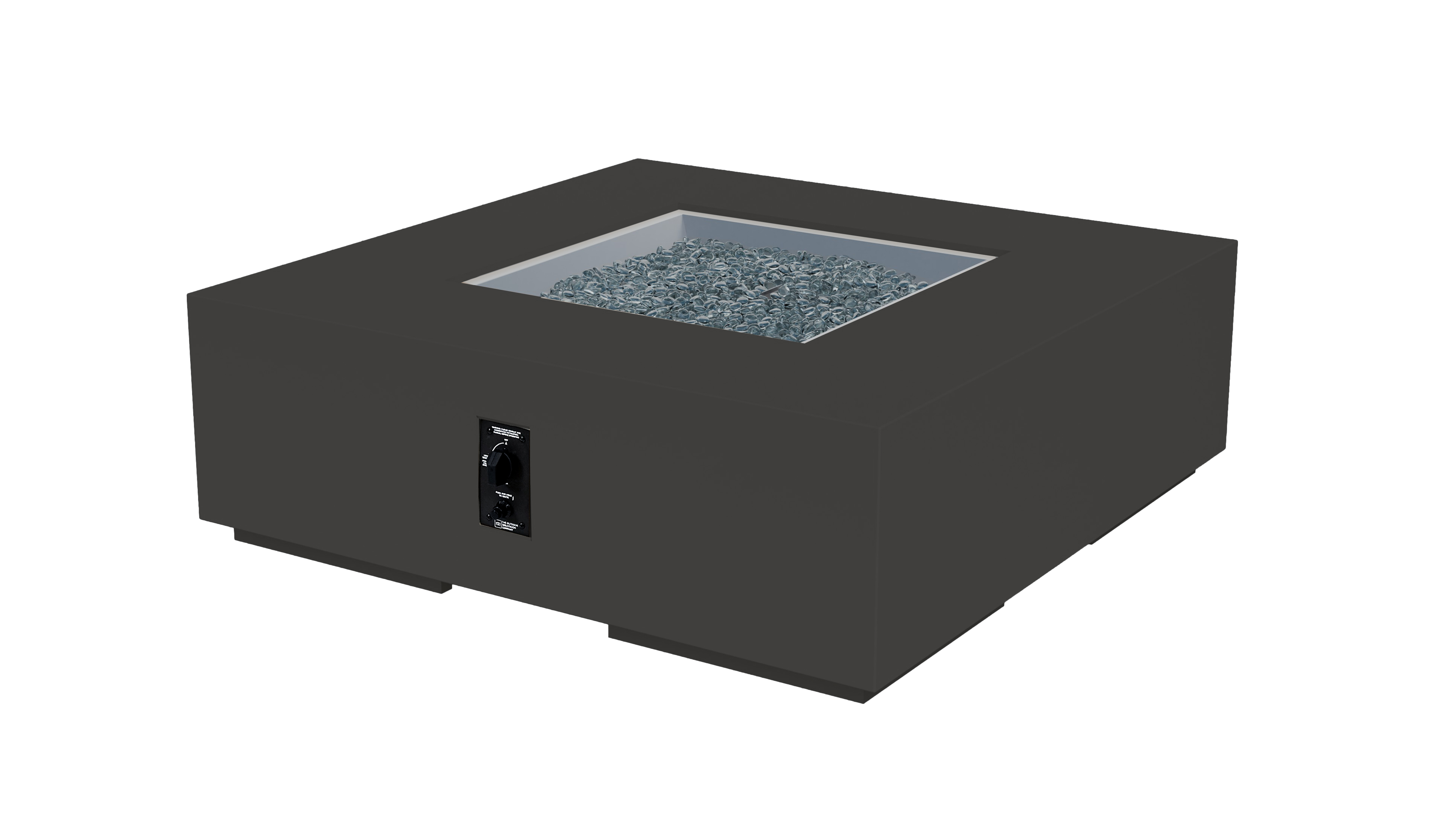 Outdoor Greatroom Company 48 Inch Square Cove Concrete Gas Fire Pit Table