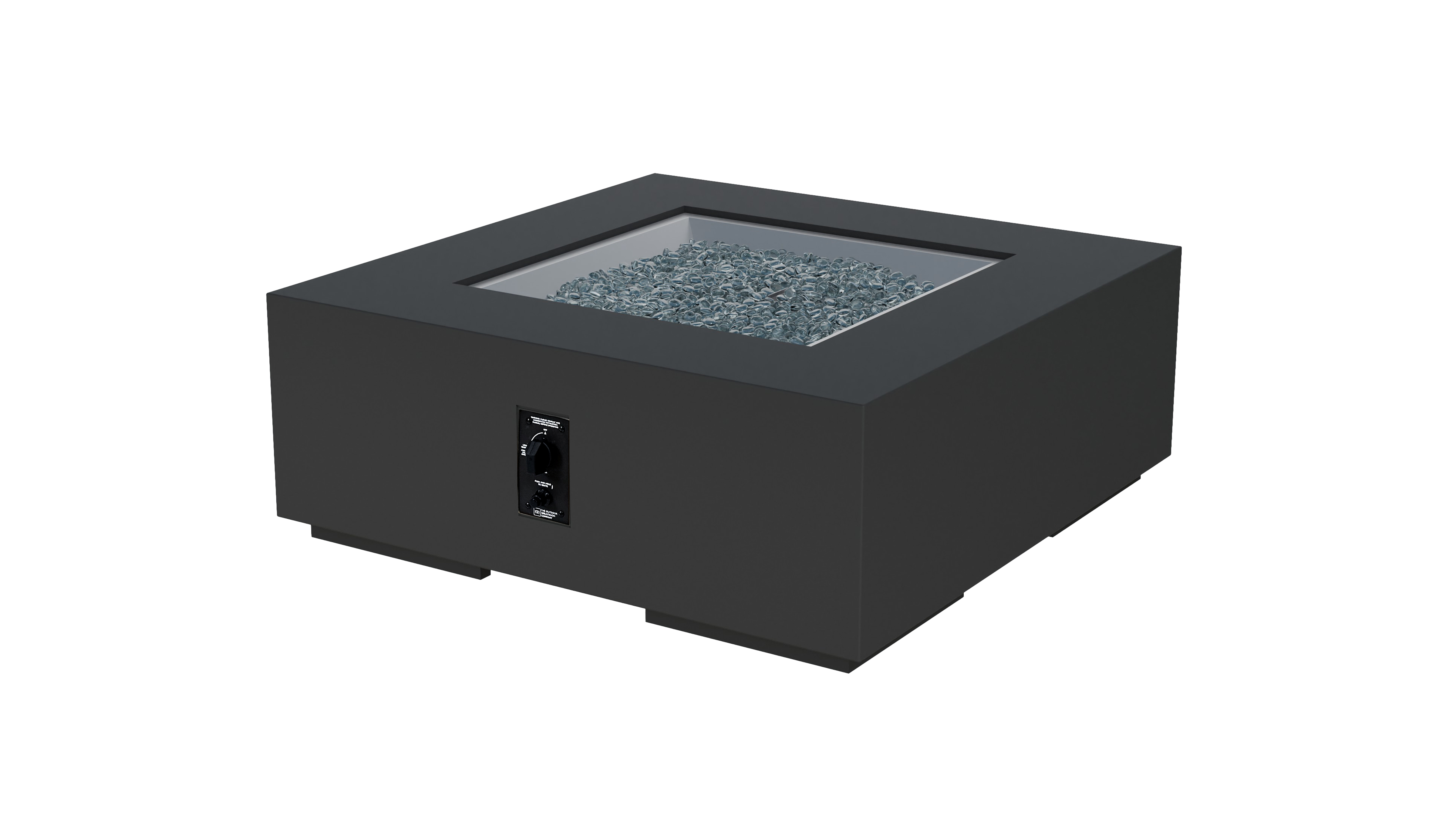 Outdoor Greatroom Company 42 Inch Square Cove Concrete Gas Fire Pit Table