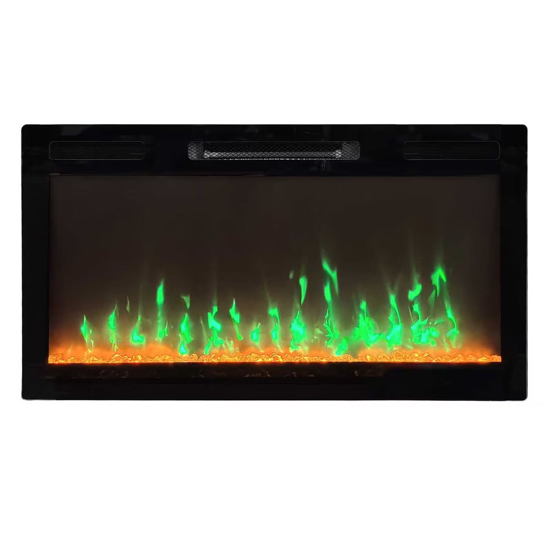 JR Home 48 Inch ActiveFlame Mirage 2 Built-In -  Wall Mount -  or Freestanding Electric Fireplace