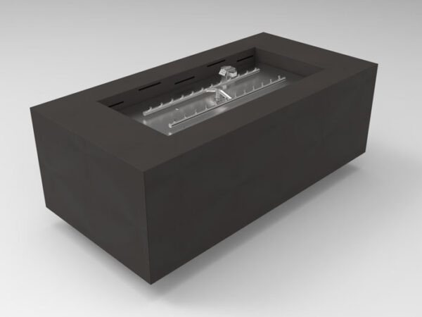 HPC Tejas 48 x 24 Inch Rectangular Gas Fire Pit - Push Button Ignition