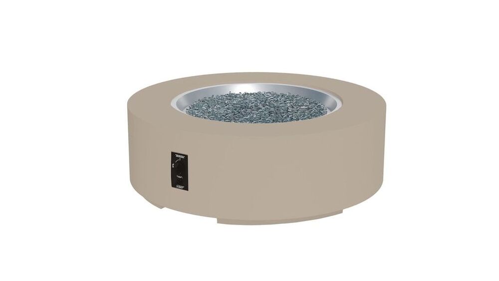 Outdoor Greatroom Company 48 Inch Round Cove Concrete Gas Fire Pit Table