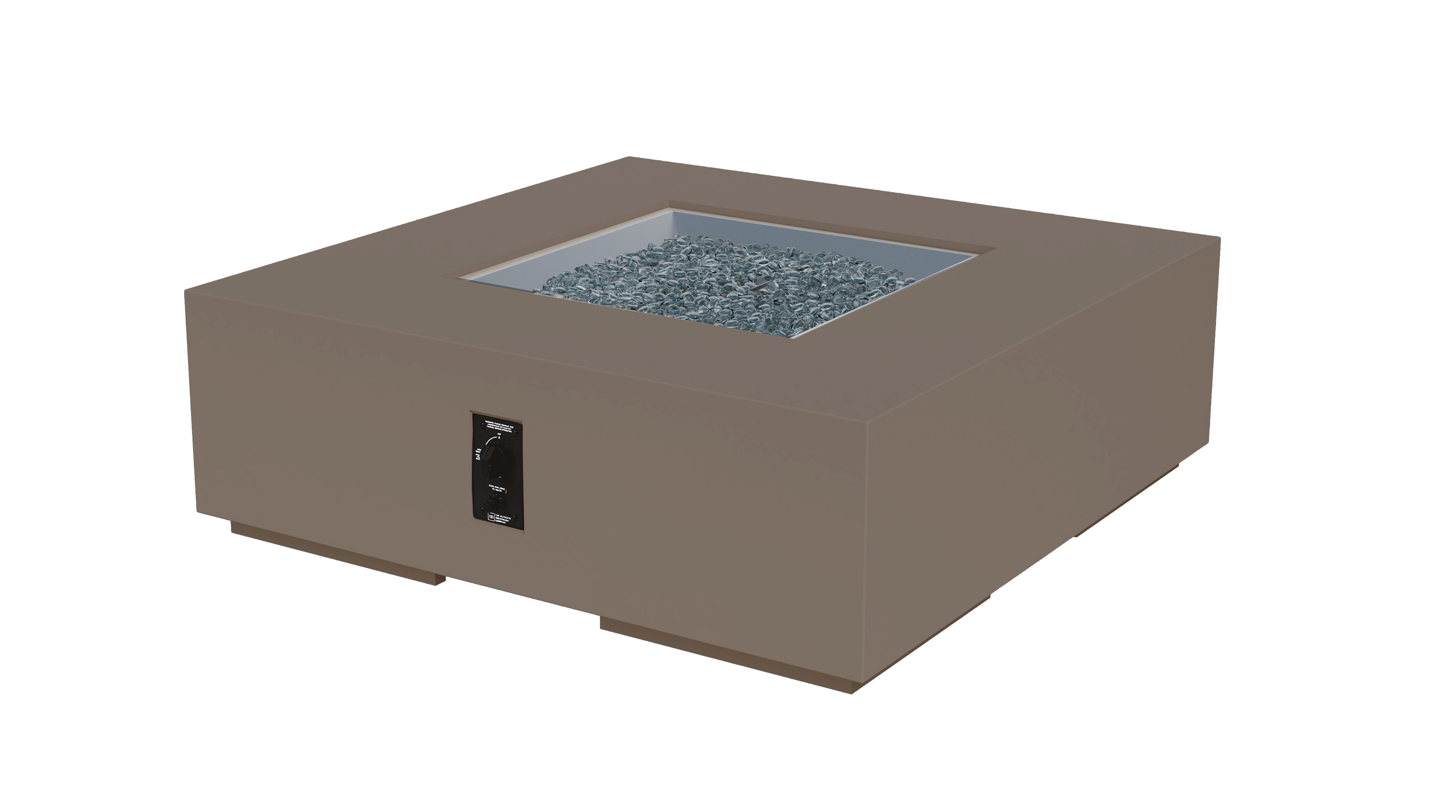 Outdoor Greatroom Company 48 Inch Square Cove Concrete Gas Fire Pit Table