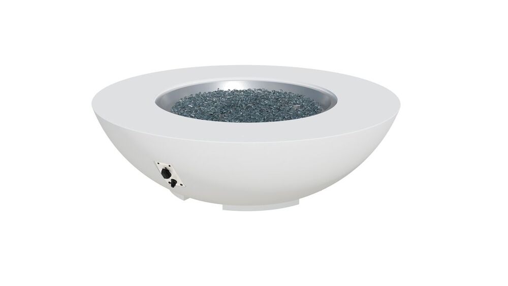 Outdoor Greatroom Company 54 Inch Round Cove Concrete Gas Fire Pit Bowl