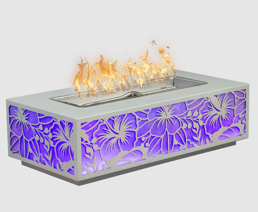 The Outdoor Plus 60 Inch Coronado Series Caribbean LED Edition Fire Pit - Electronic Ignition