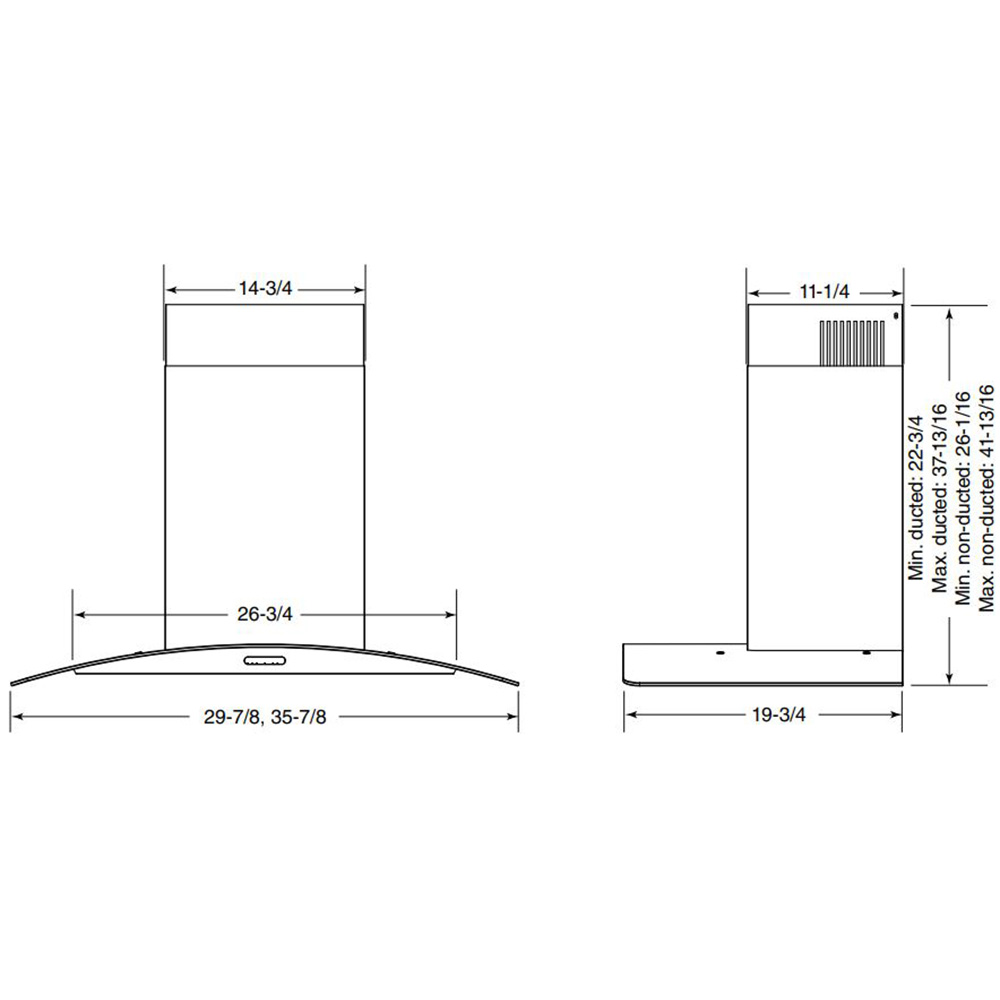 Broan 30 Inch Stainless Steel Elite EW46 Range Hood