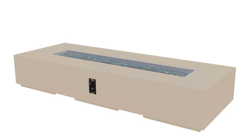 Outdoor Greatroom Company 96 Inch Cove Concrete Linear Gas Fire Pit Table
