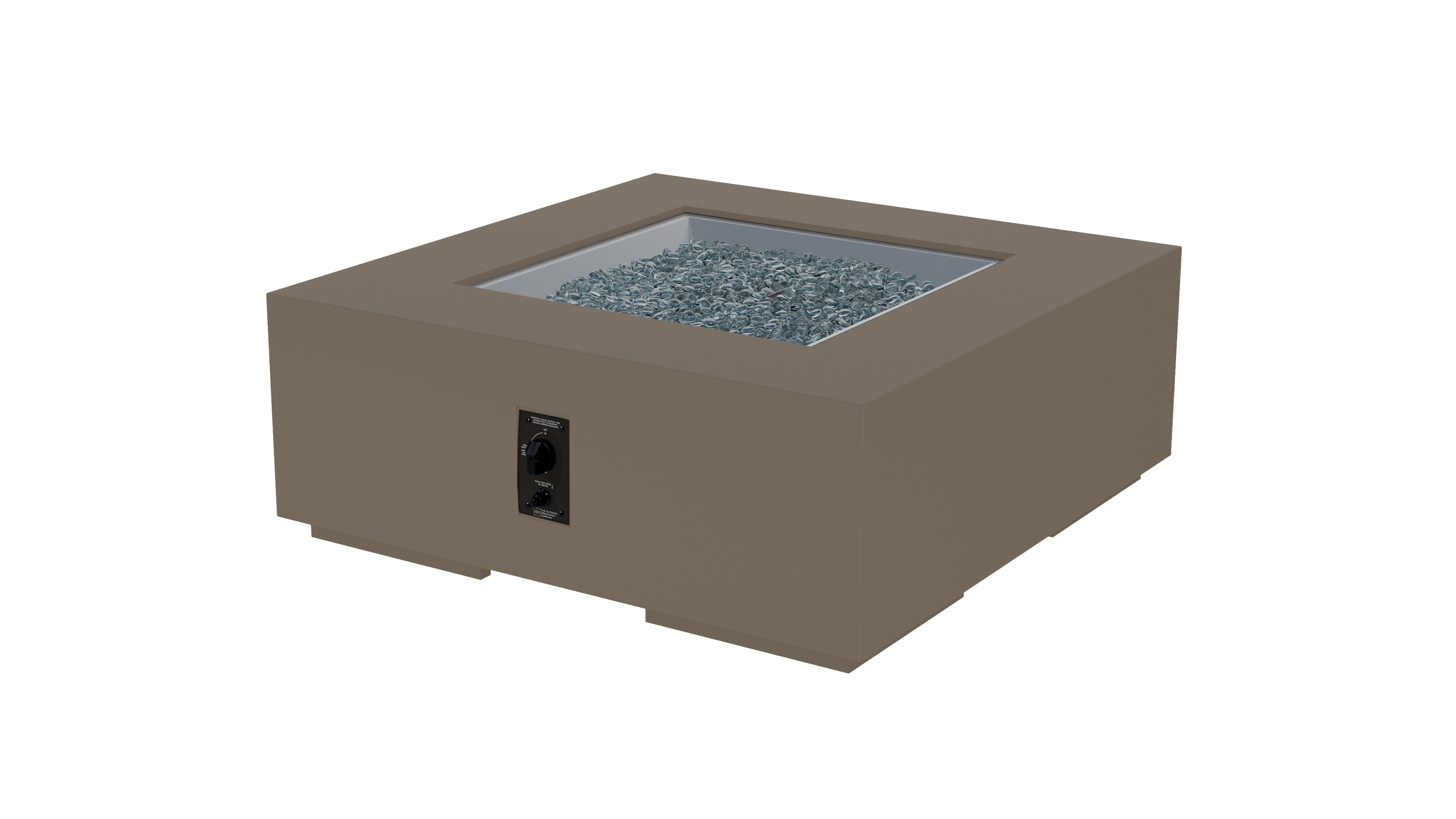 Outdoor Greatroom Company 42 Inch Square Cove Concrete Gas Fire Pit Table