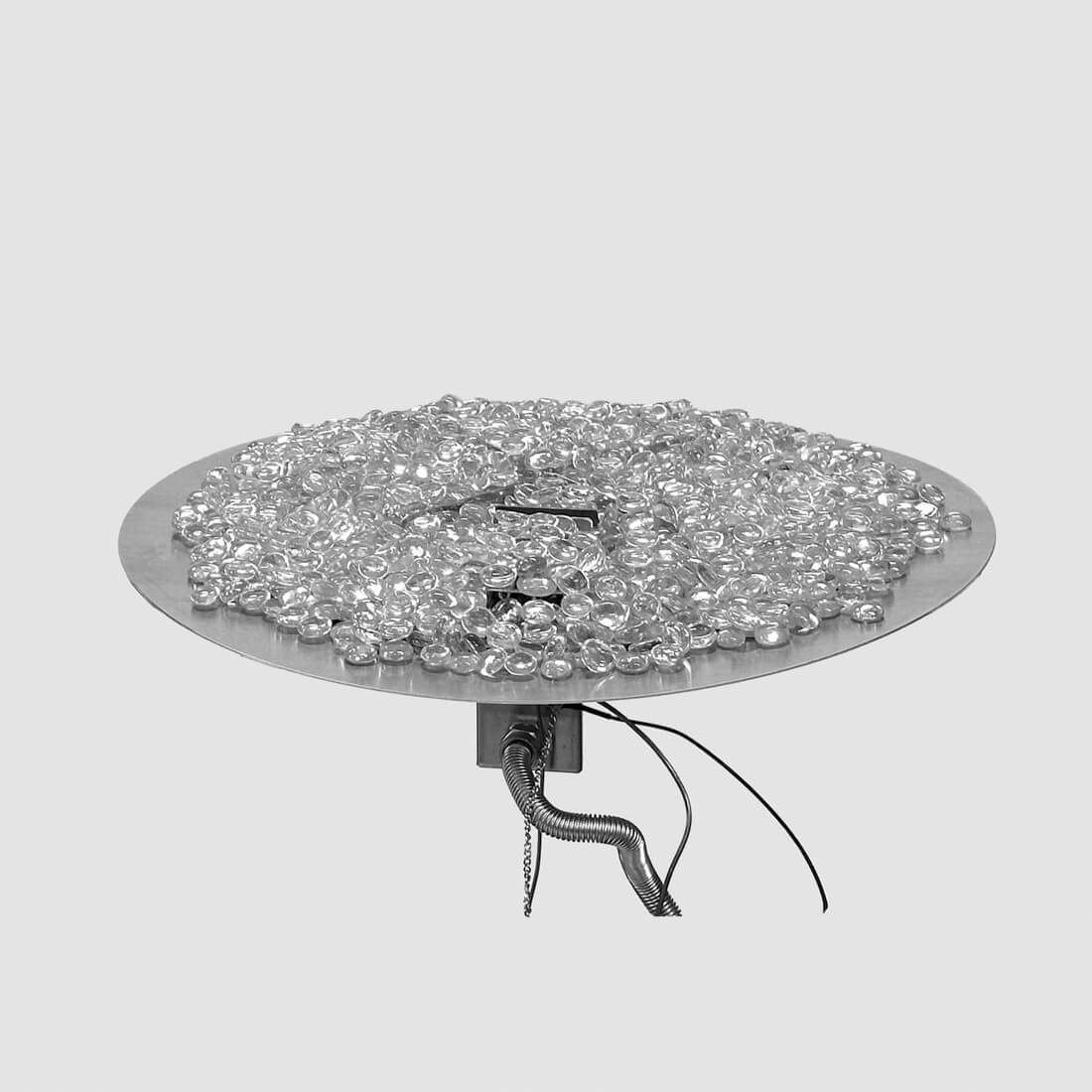 Outdoor Greatroom Company 24 Inch Round Crystal Fire Plus Gas Fire Pit Burner Kit - Manual