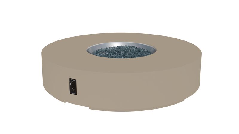 Outdoor Greatroom Company 72 Inch Round Cove Concrete Gas Fire Pit Table
