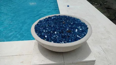 Travertine and More Large 27 Inch Round Fire Bowl