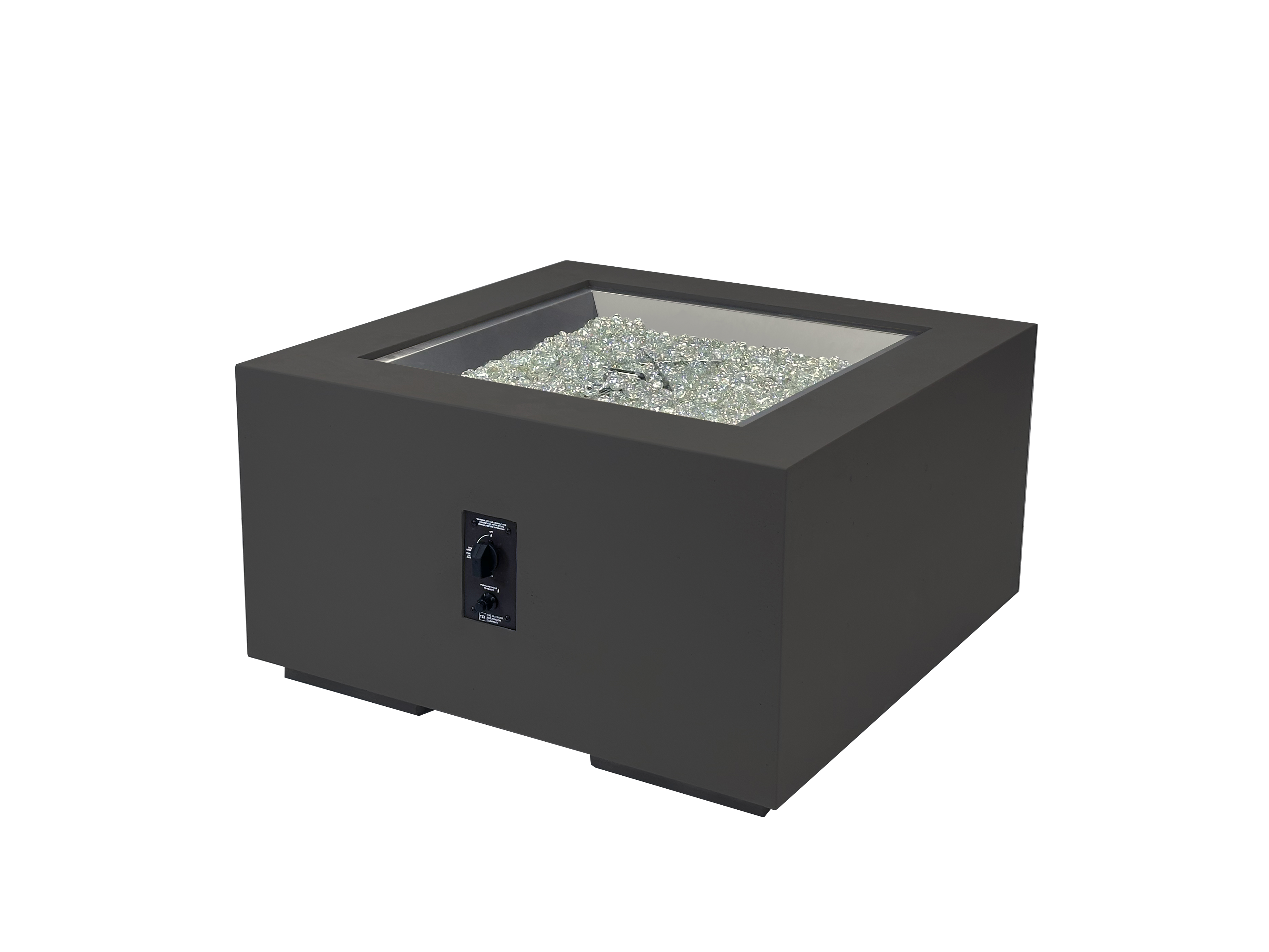 Outdoor Greatroom Company 36 Inch Square Cove Concrete Gas Fire Pit Table