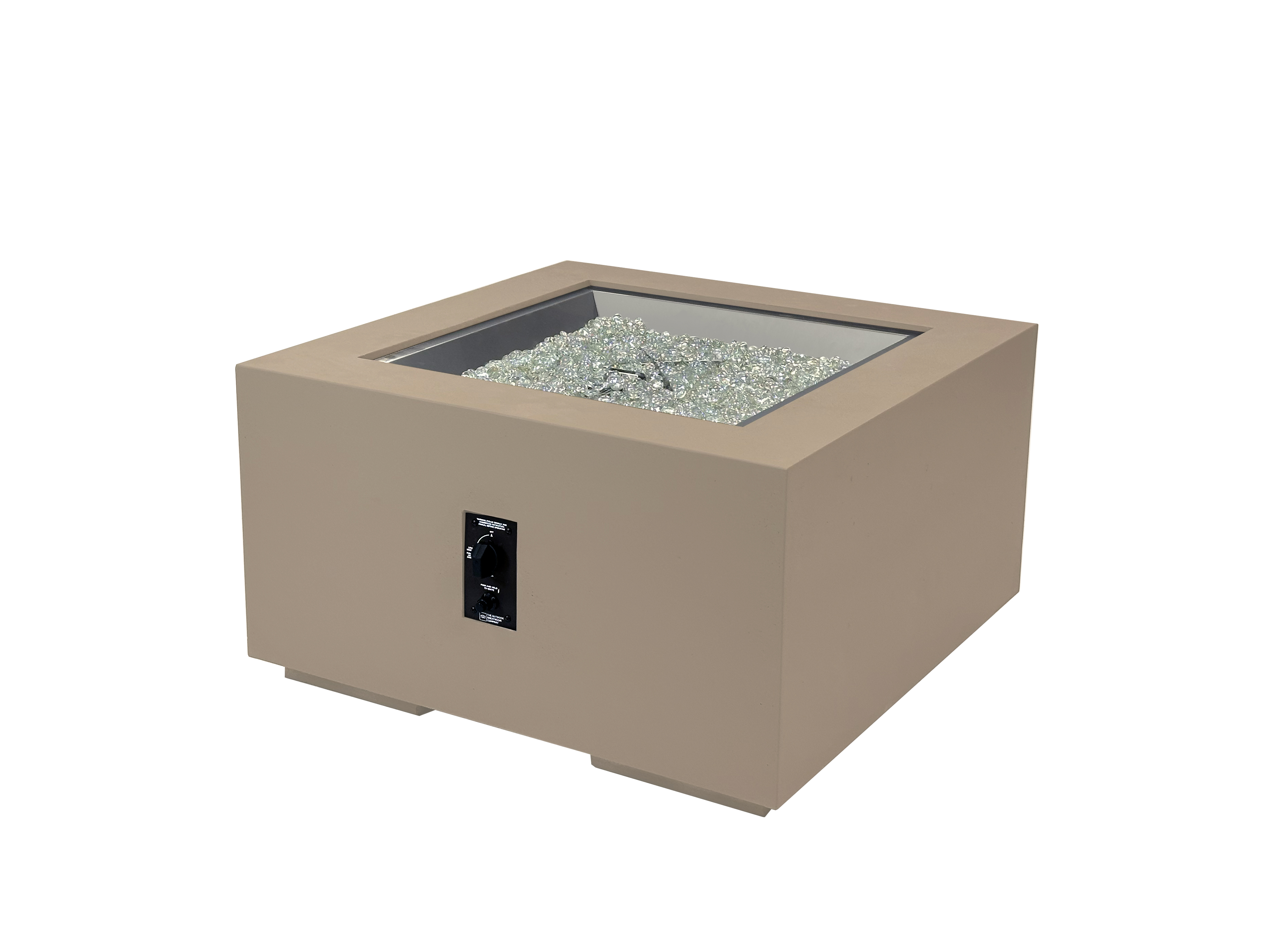 Outdoor Greatroom Company 36 Inch Square Cove Concrete Gas Fire Pit Table