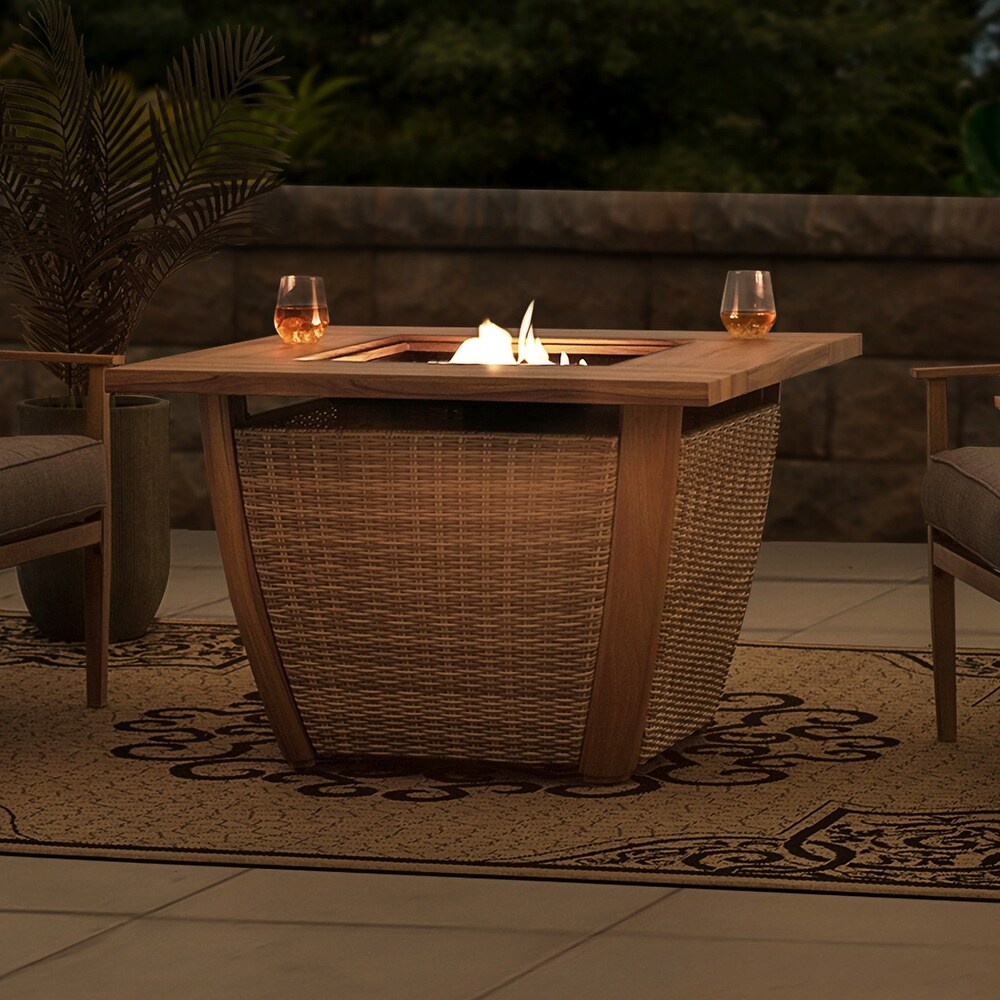 Sunjoy 38 Inch Square Belson Propane Fire Table