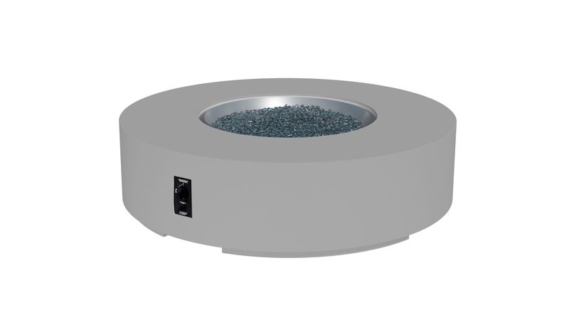 Outdoor Greatroom Company 60 Inch Round Cove Concrete Gas Fire Pit Table
