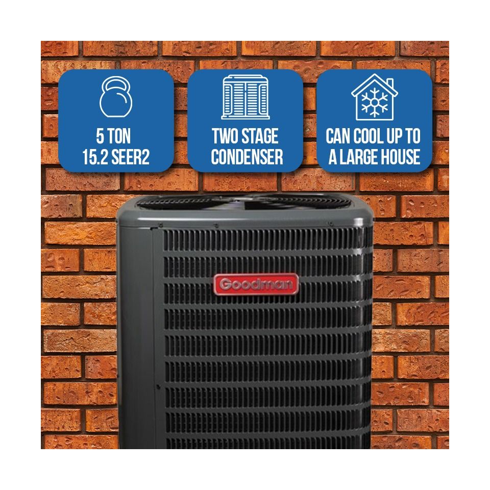 Goodman 5 Ton 15.2 Seer2 R32 Single-Stage Split Air Conditioner