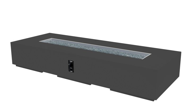 Outdoor Greatroom Company 96 Inch Cove Concrete Linear Gas Fire Pit Table