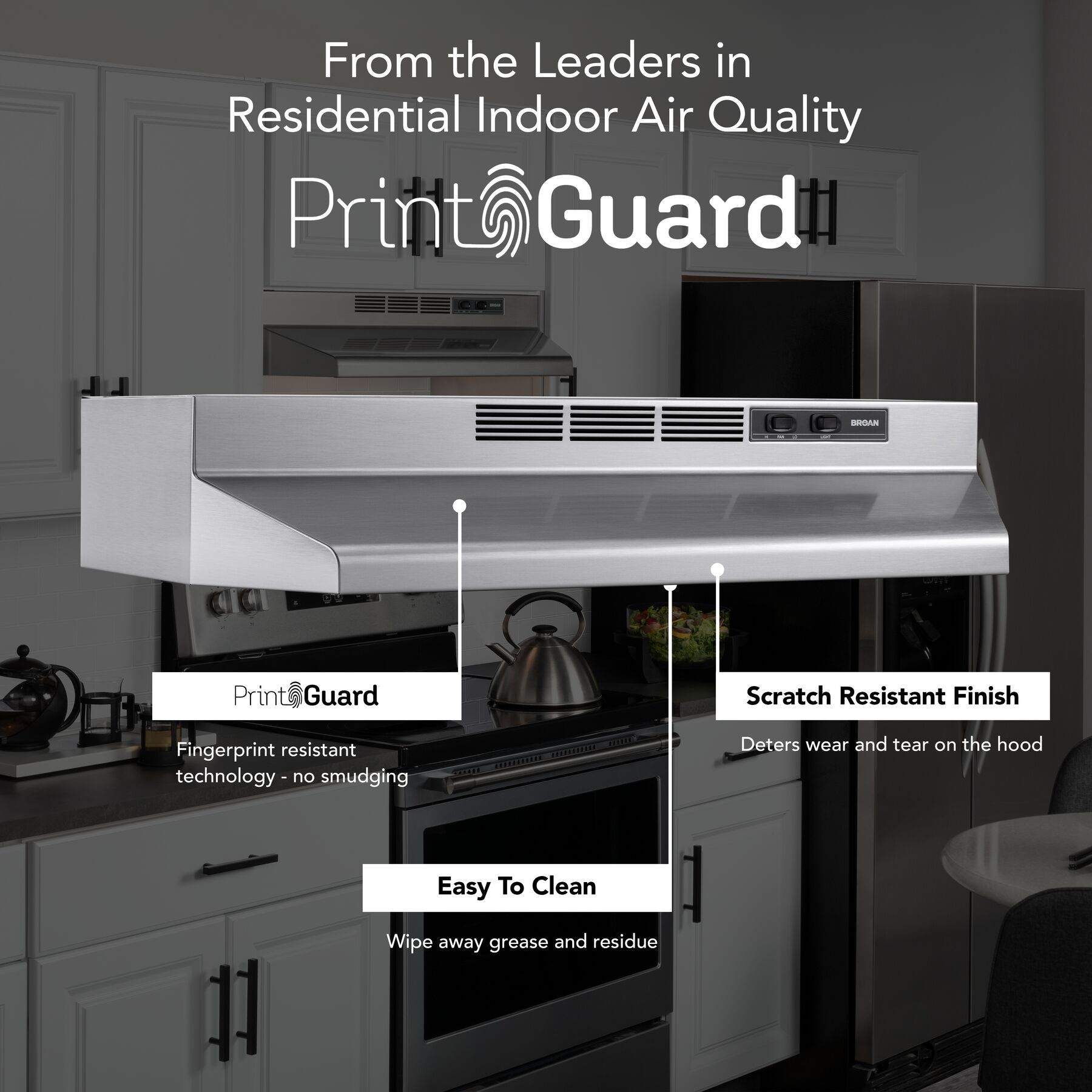Broan 36 Inch Stainless Steel 41000 Ductless Under-Cabinet Range Hood