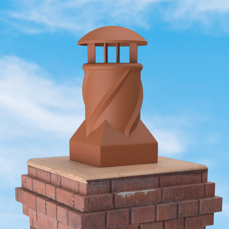 Superior Clay Round Glazed Rain Guard for Savoy Chimney Pot