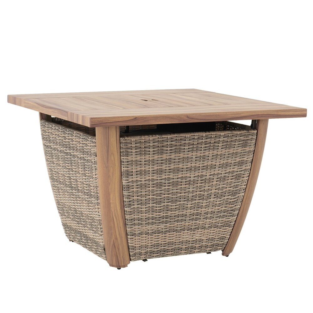 Sunjoy 38 Inch Square Belson Propane Fire Table