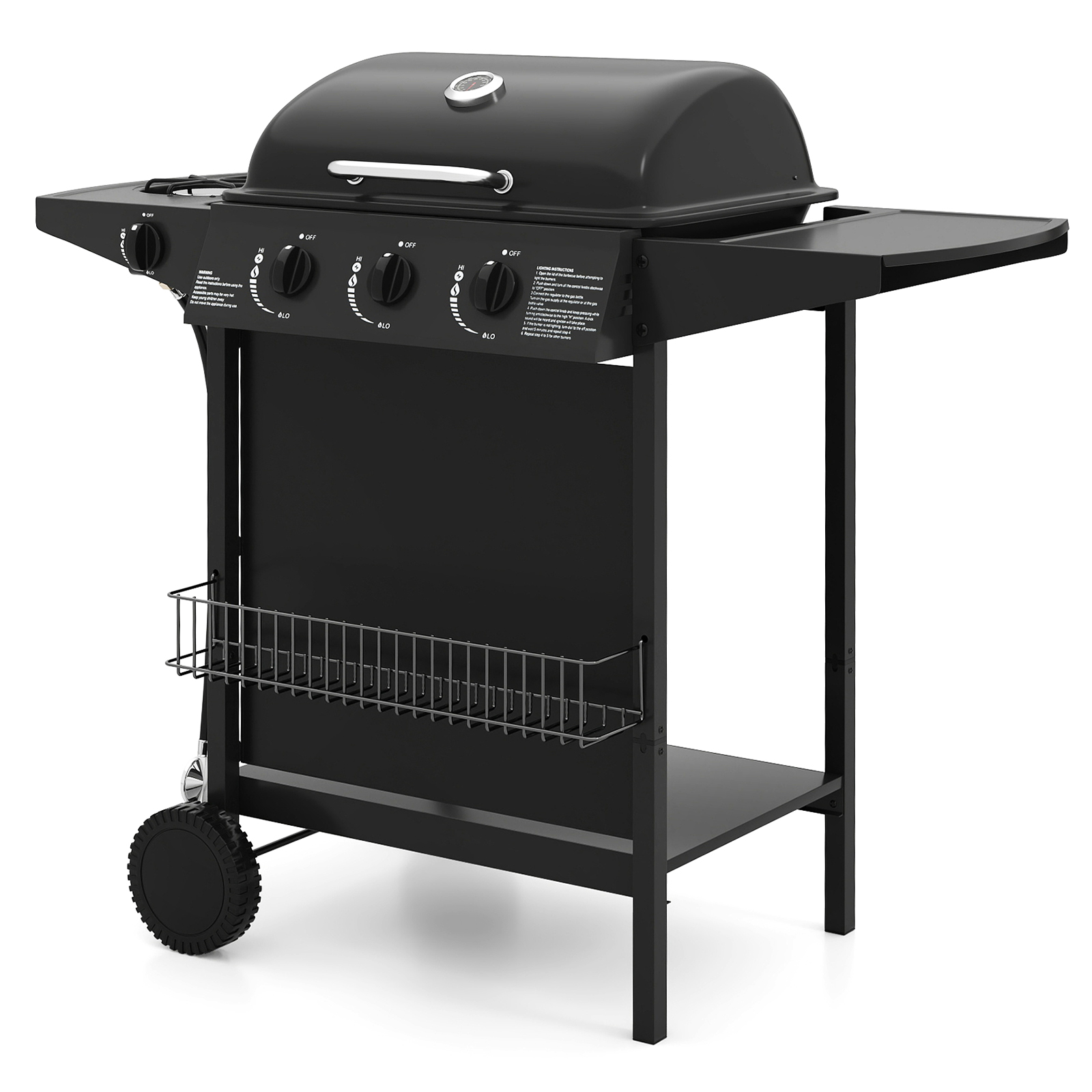 Costway 43 Inch 4-Burner Outdoor Propane Grill