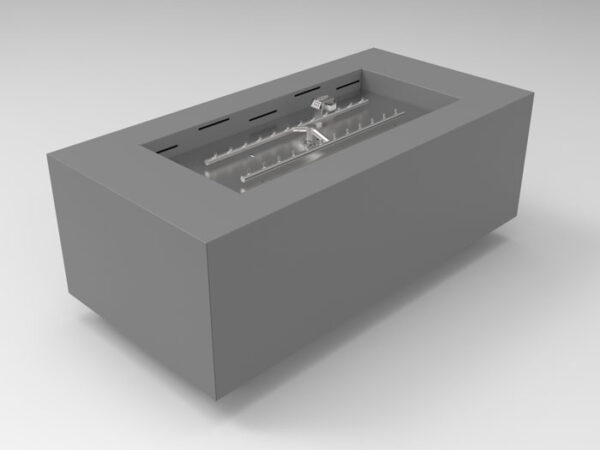 HPC Tejas 48 x 24 Inch Rectangular Gas Fire Pit - Push Button Ignition