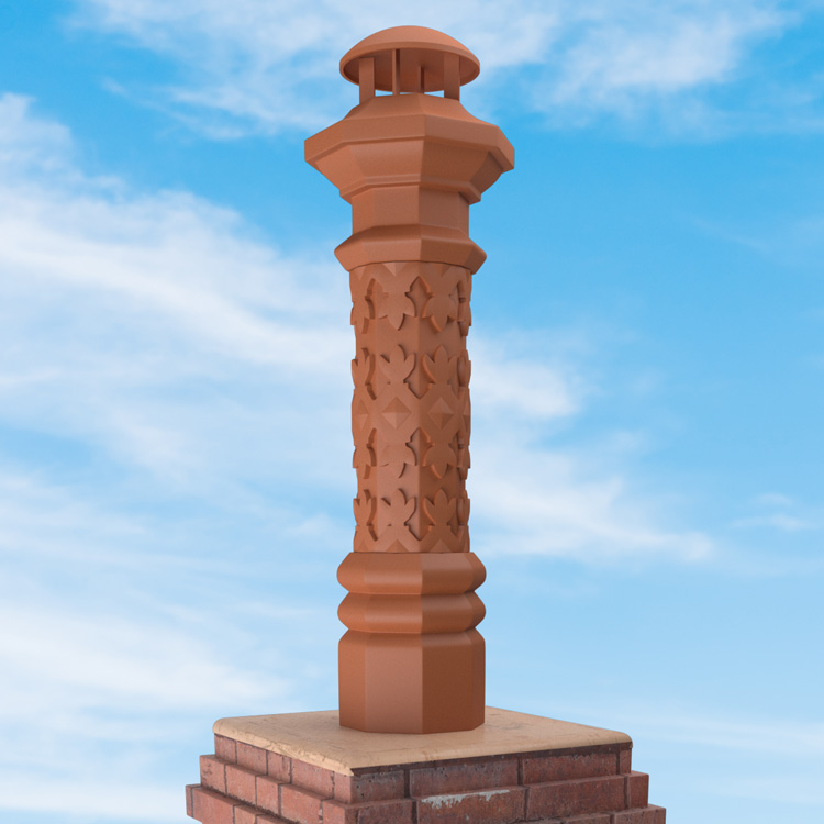 Superior Clay Round Glazed Rain Guard for Fairmont Chimney Pots