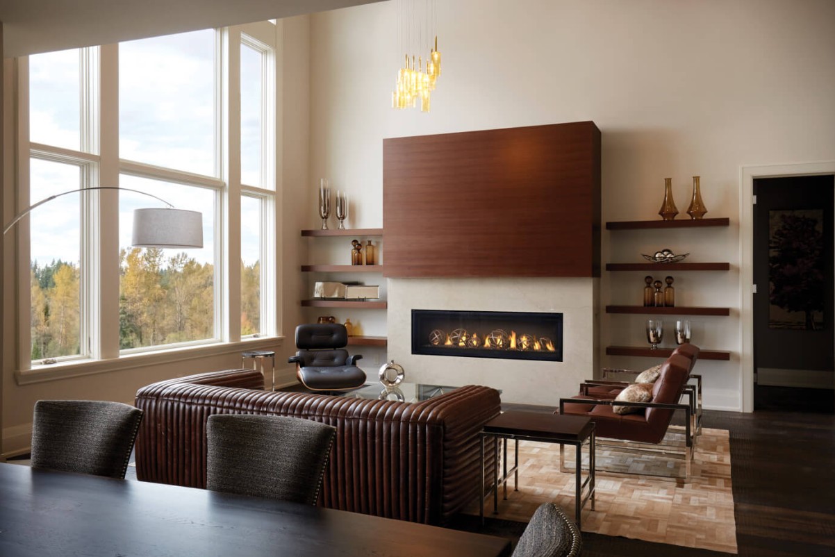 Napoleon 62 Inch Luxuria Direct Vent Natural Gas Fireplace