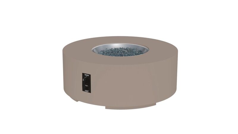 Outdoor Greatroom Company 42 Inch Round Cove Concrete Gas Fire Pit Table