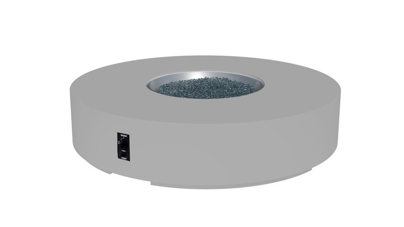 Outdoor Greatroom Company 72 Inch Round Cove Concrete Gas Fire Pit Table