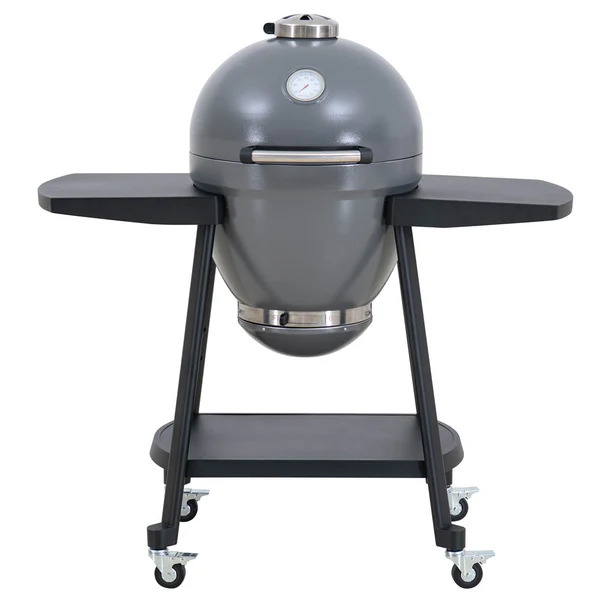 Sunjoy 20 Inch Kamado Style Charcoal Grill and Smoker