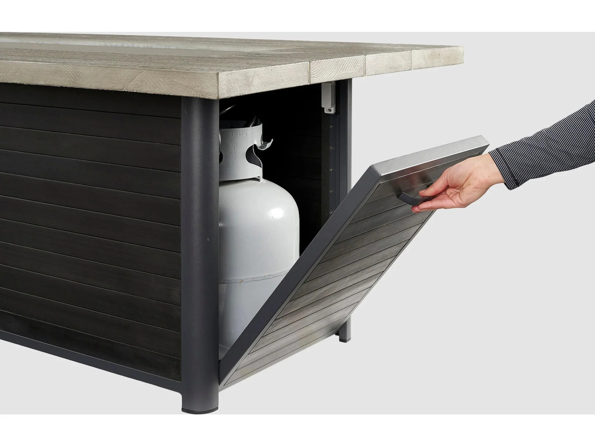 Outdoor Greatroom Company 61 Inch Cedar Ridge Linear Gas Fire Pit Table - DSI