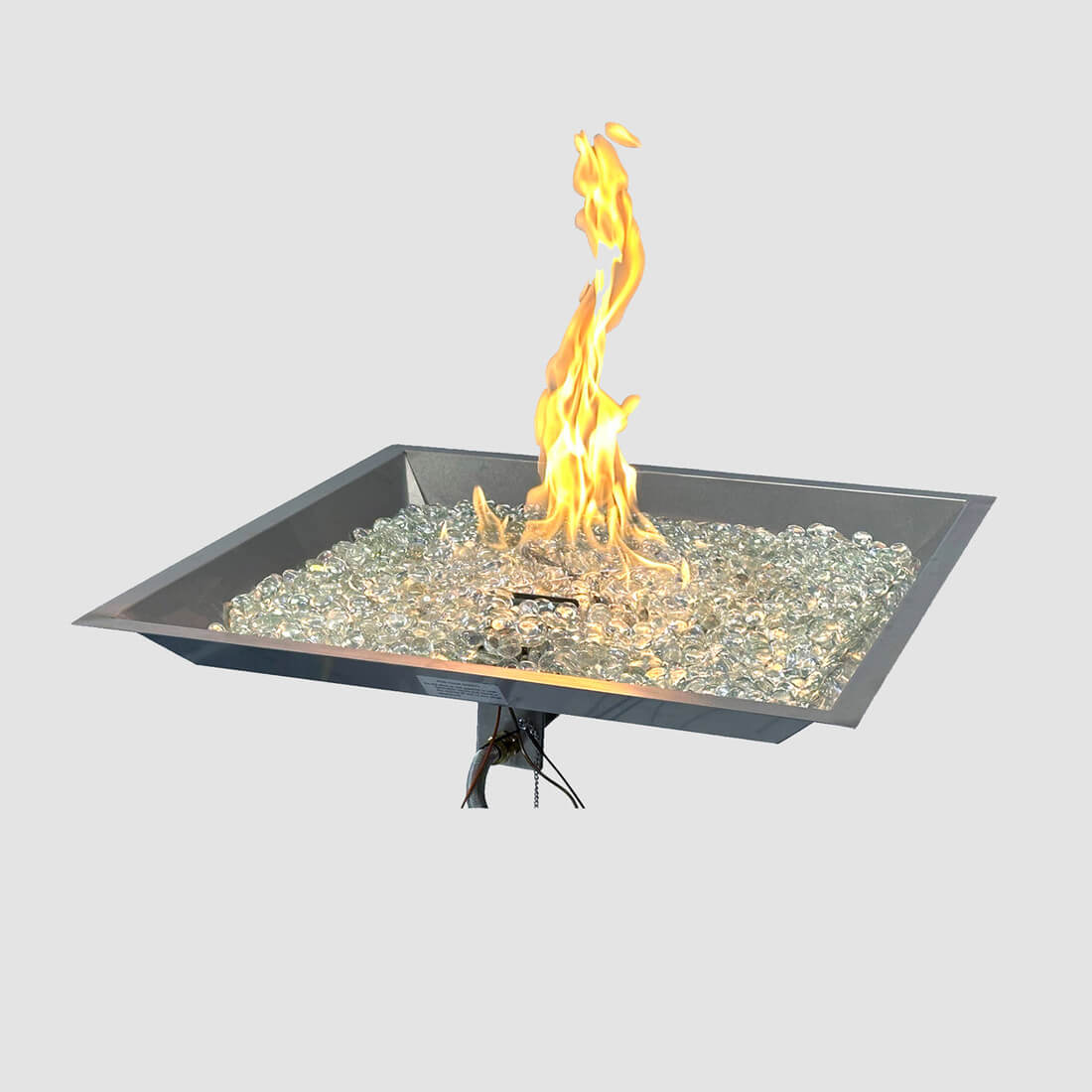 Outdoor Greatroom Company 24 Inch Square Crystal Fire Plus Gas Fire Pit Burner Kit - Manual
