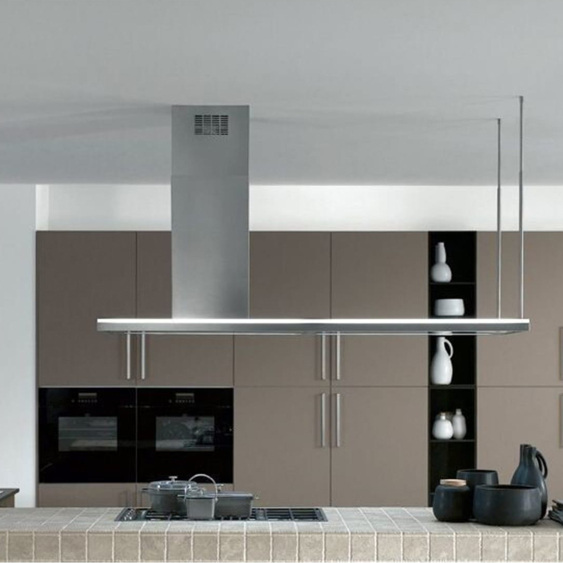 Falmec 48 Inch Chrome Rod Extensions for Lumen Island 175 Range Hood
