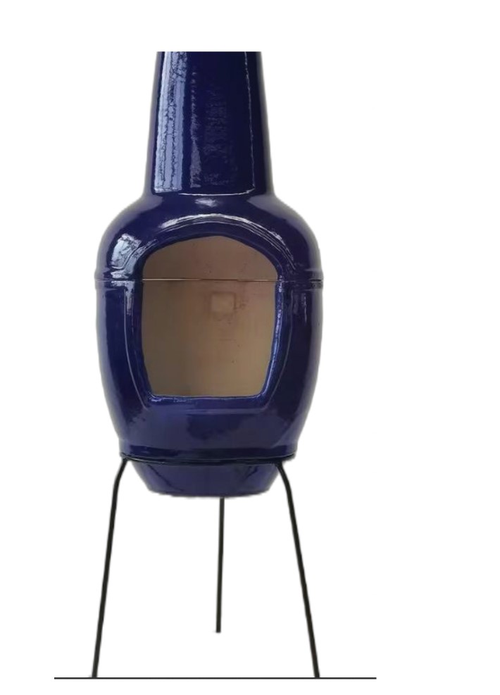 HR Kamado 33 Inch Small Glazed Stoneware Multi-Fuel Chimenea