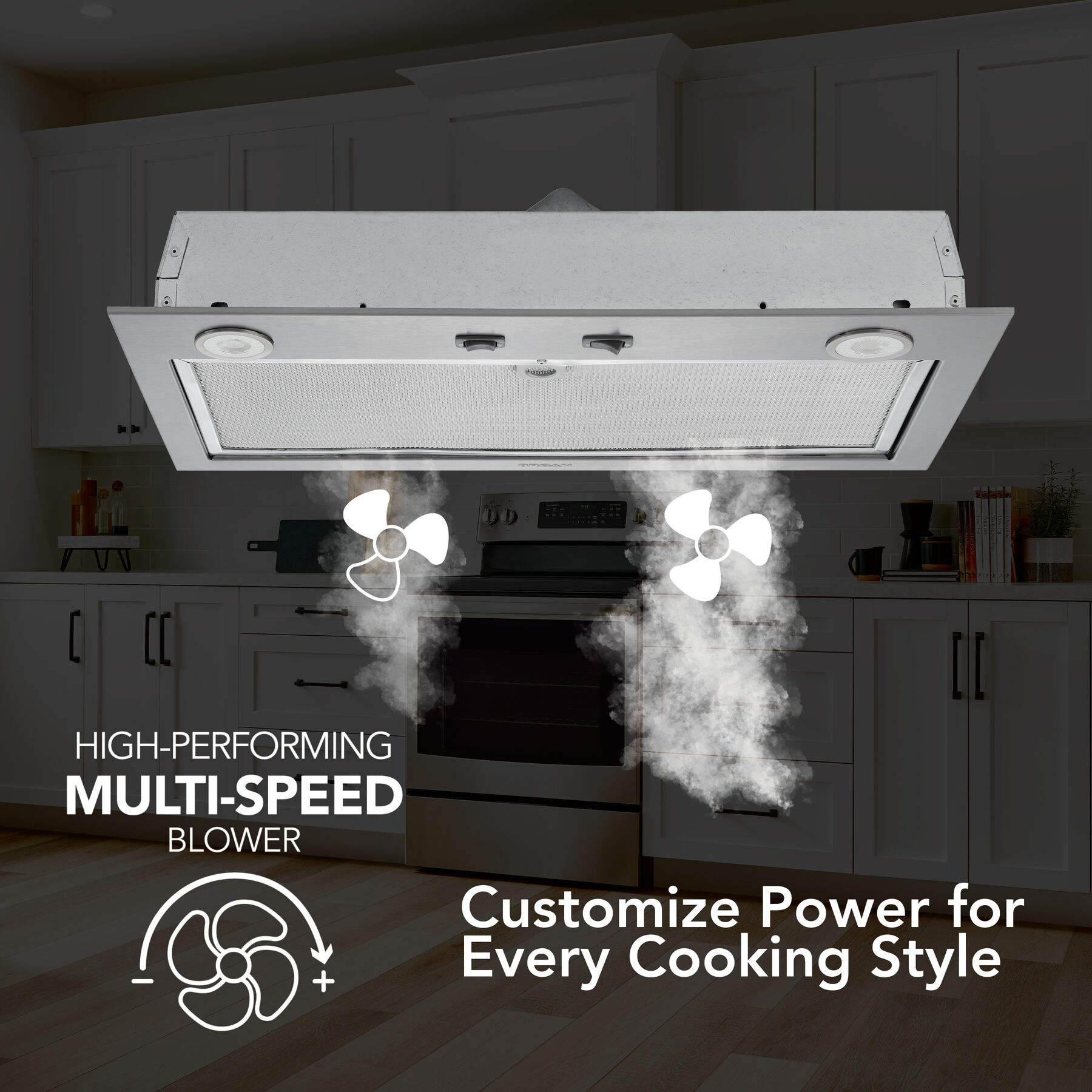 Broan 21 Inch Stainless Steel Power Pack Custom Range Hood Insert - 300 CFM