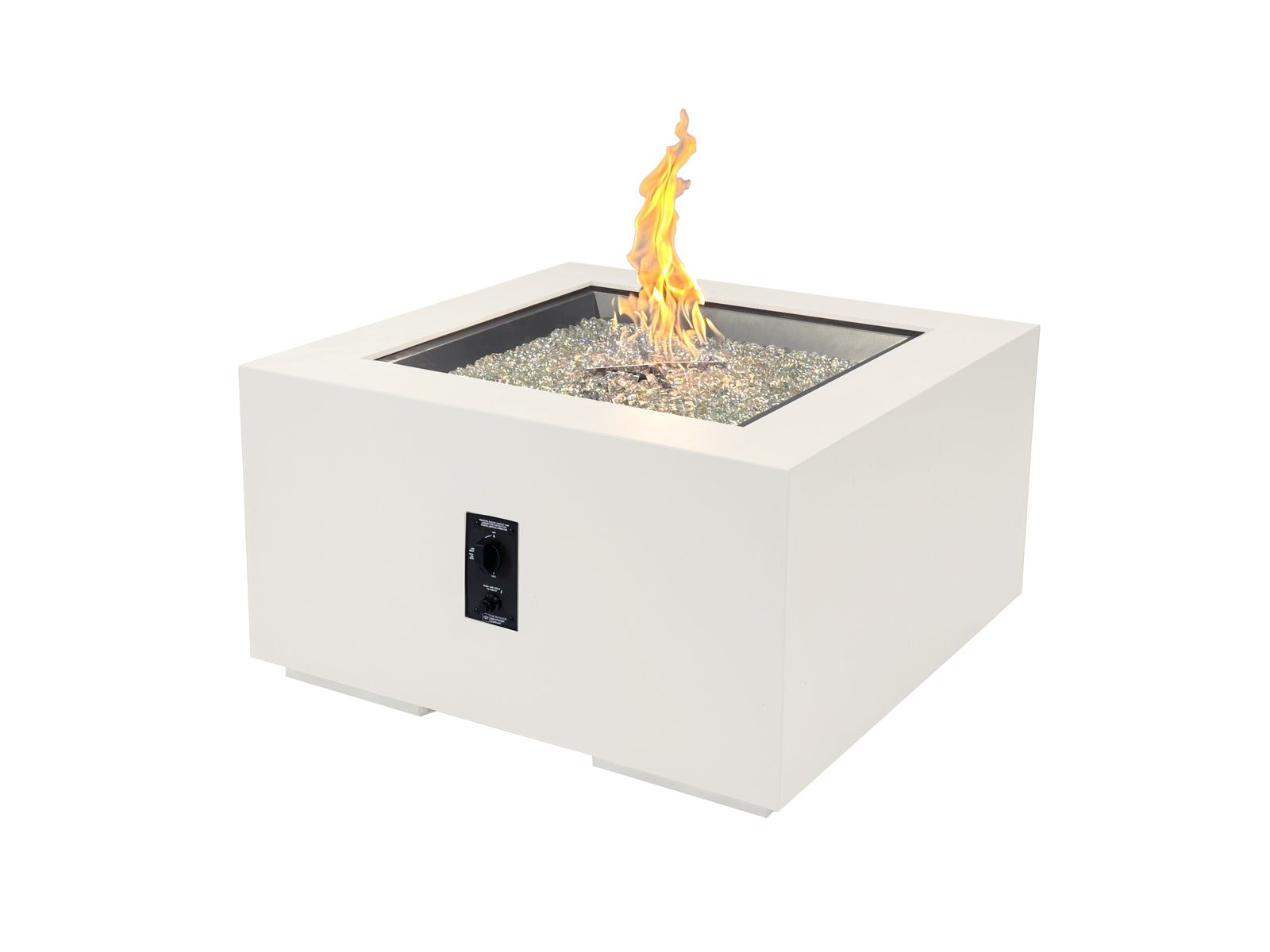 Outdoor Greatroom Company 36 Inch Square Cove Concrete Gas Fire Pit Table